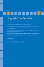 Linguistische Berichte Heft 274